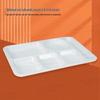 Commercial Melamine 6-Compartment Food Tray