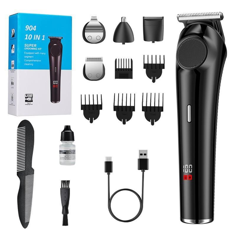 Waterproof electric shaver, household men's hair clipper, multi-functional electric nose hair trimmer set wholesale