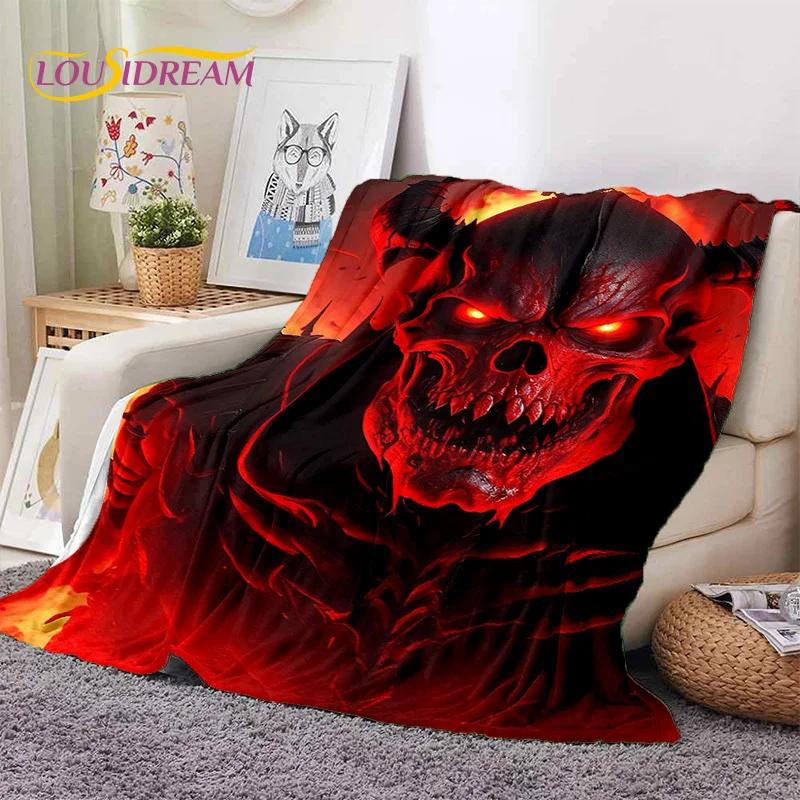 Gothic Horror Monsters Demon Ghost Soft Flannel Blanket for Beds Bedroom Sofa Picnic,Throw Blanket for Cover Outdoor Leisure Nap
