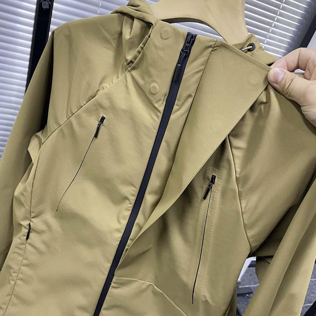 Men's Urban Tech Windproof Waterproof Softshell Jacket with 2K+ Magnetic Buckle for Spring/Autumn