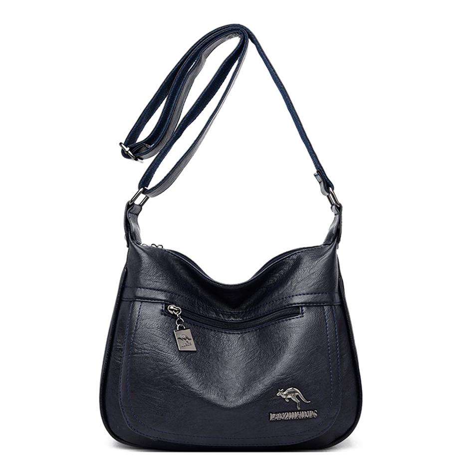 Bolsos Mensajero de Cuero de Canguro Femeninos Bolsos de Mano de Cuero de Lujo Femeninos Bolsos para Mujer Bolso de Hombro de Diseñador para Señoras