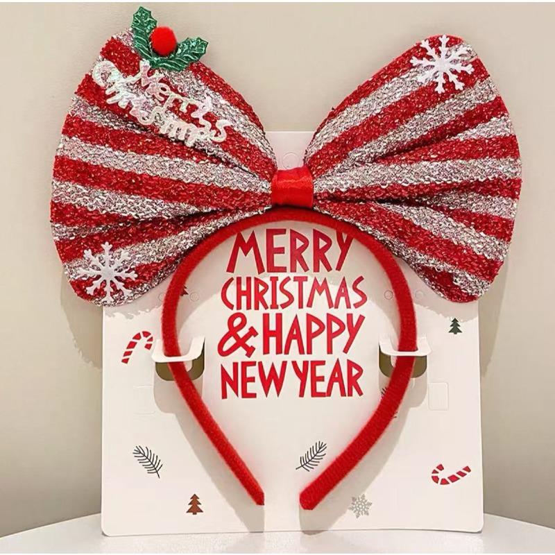 Vánoční čelenka Xmas Elk Horn Bell Flitr Vánoční gumička do vlasů Šťastný Nový Rok Fotorekvizity Veselé Vánoce Dekor Dárky pro děti