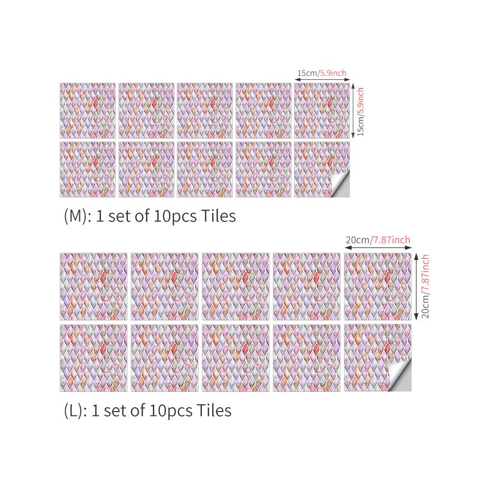 The Same Wall Sticker 3D Imitation Epoxy Mosaic Wallpaper Self-Adhesive Kitchen Bathroom Waterproof And Anti-Fouling Wall Decoration