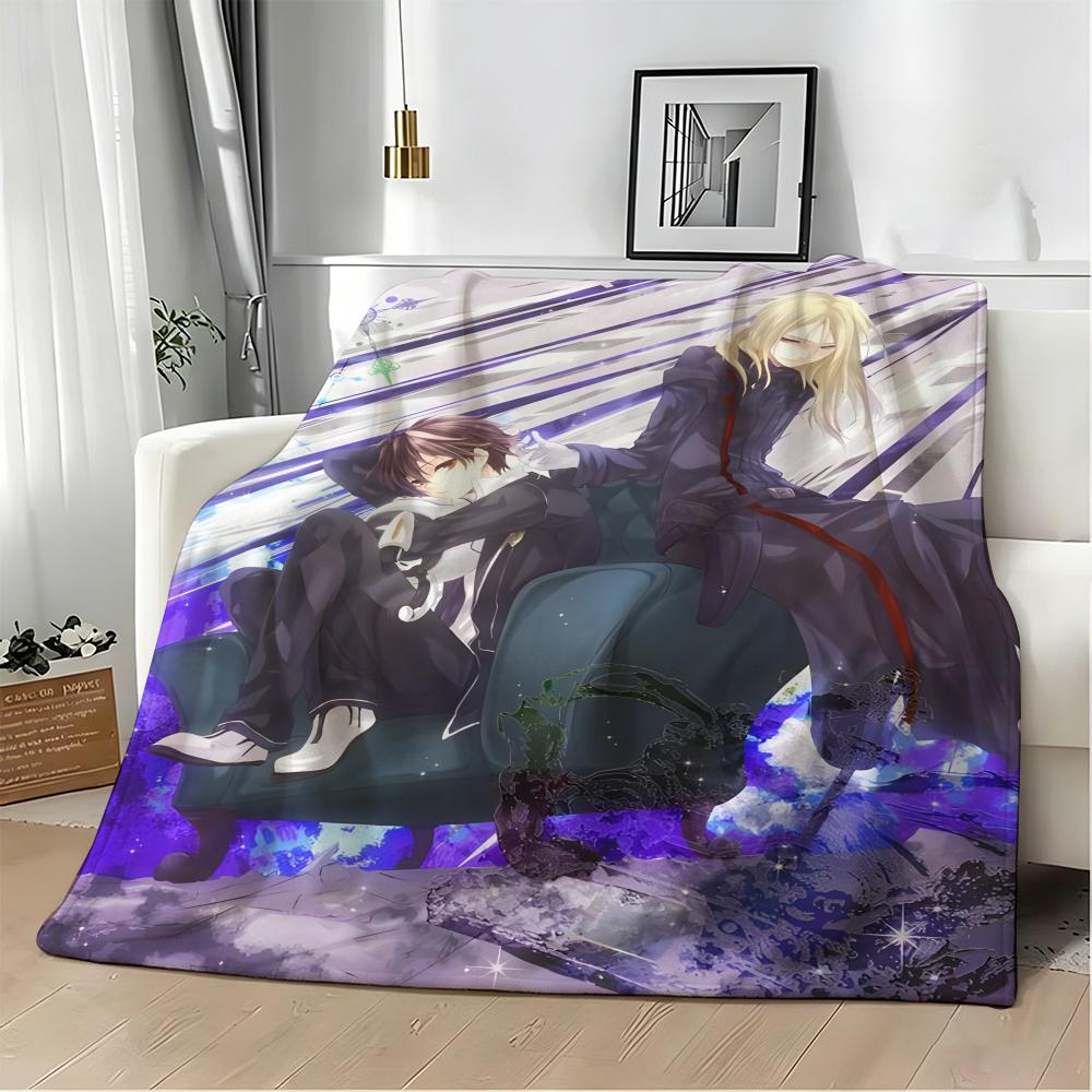 Pink Neon Sci Fi Anime G-Guilty Crown Throw Lightweight 240G Flannel Blanket Soft Skin-Friendly For Summer Cooling