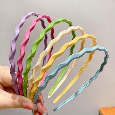Süßes Bonbonfarbenes Wellen-Stirnband - Dünnes, stilvolles Haaraccessoire für Frühlings-/Sommerausflüge, Japanischer & Koreanischer Stil