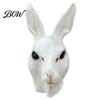 Cuscino Facciale di Halloween Non soffocante Maschera Testa di Coniglio per Adulti, Cappuccio Realistico in Lattice di Coniglio, Costume Animale Traspirante per Performance Teatrali Carnevale