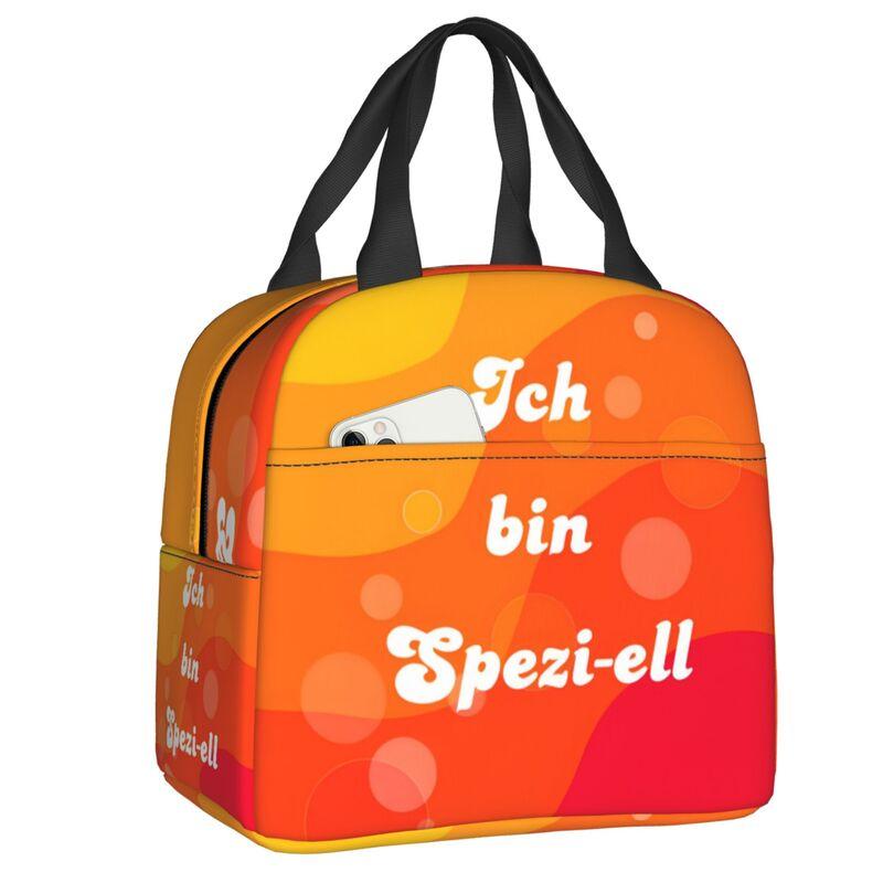 Custom S-Spezies Orange Juice Munich Beer Insulated Lunch Bag for Women Portable Thermal Cooler Lunch Tote Beach Camping Travel 22x20x13cm