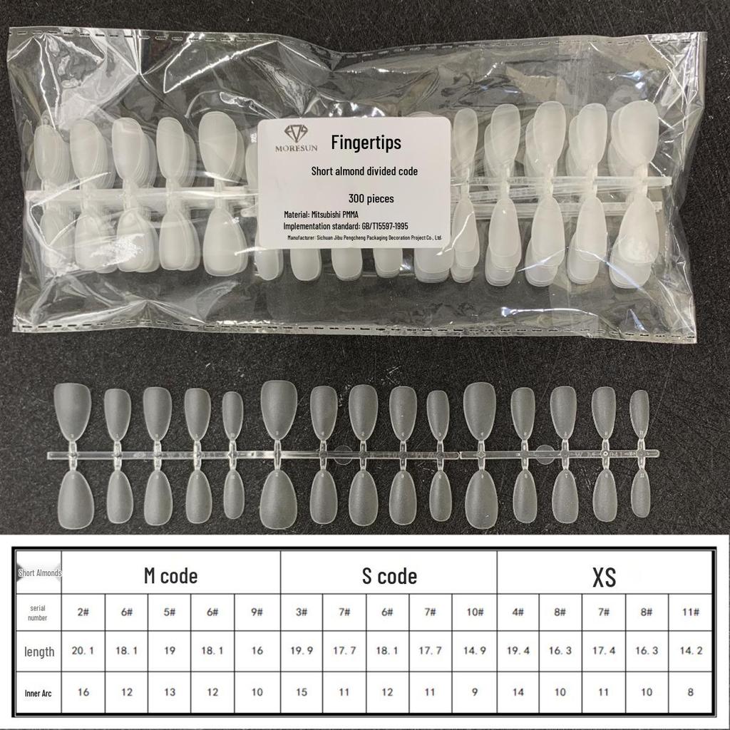 Moshang Fingertip Wearable Nails - 300-Piece Manicure Nail Tips Set