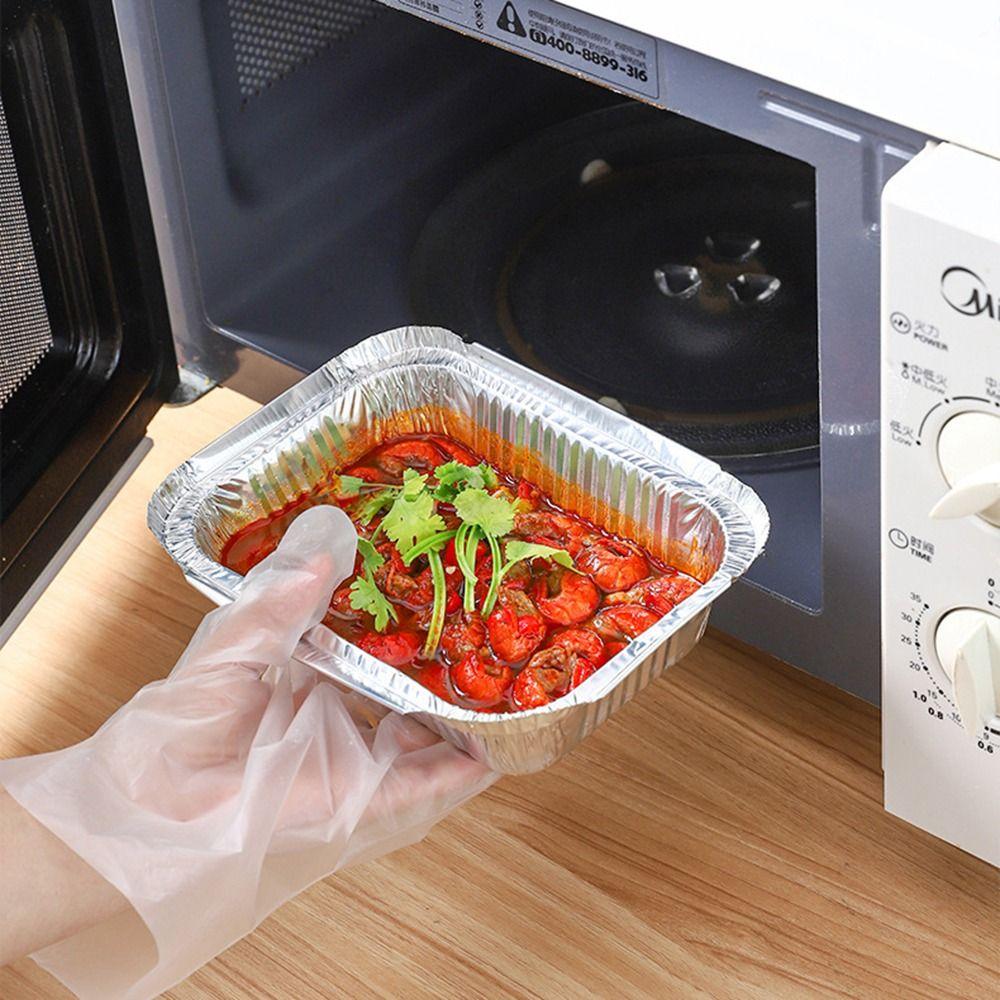 50Pcs Non-stick Aluminum Foil Paper Liner 230-700ML Disposable Oven Cooking Pan  Parties