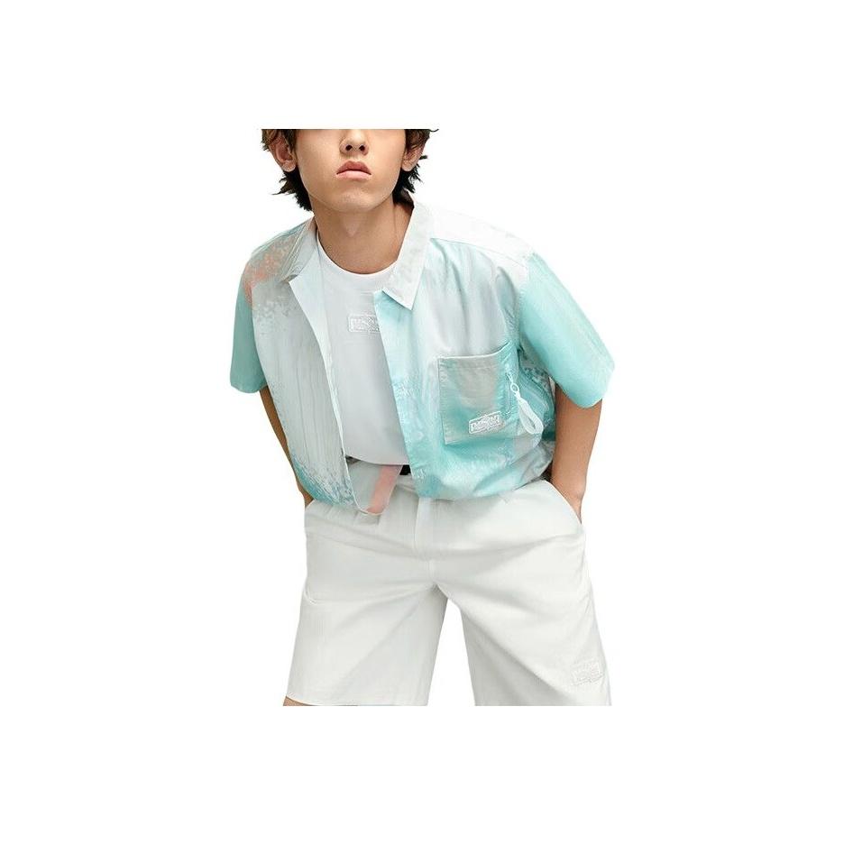 Puma X Bubble Mart Collaboration Loose Fit Breathable Short Sleeve Shirt All Over Print Unisex Shirts White 534817-99