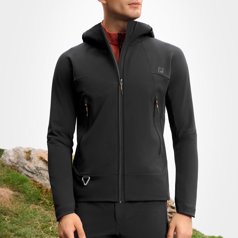 New FILA X DUNHUANGBOWUGUAN LIANMINGKUAN EXPLORER Jackets Coats Men's Pitch Black A11M517701F-BK