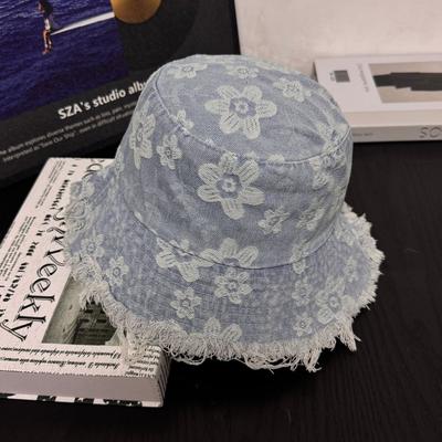 Fashion Cartoon Flower Bucket Hat Sun Protection Breathable Sun Cap Embroidery Casual Fisherman Hat Unisex