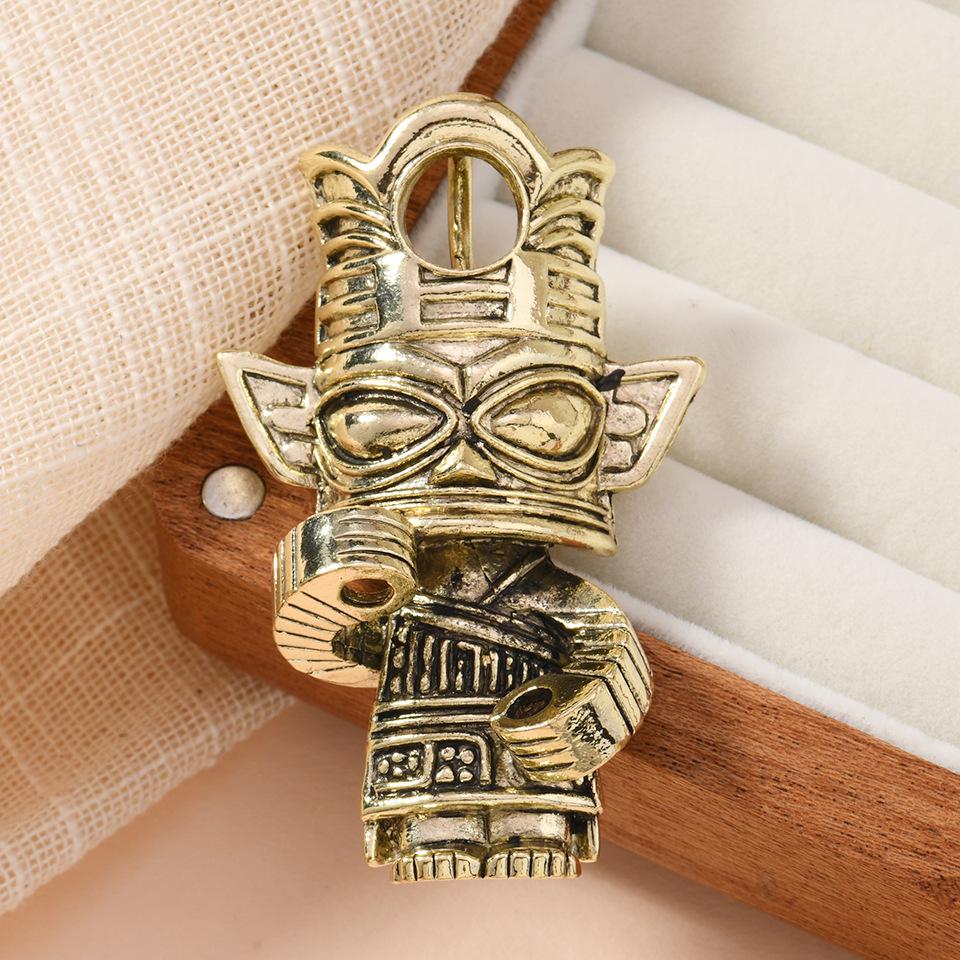 

Бронзовая геометрическая брошь и булавка для мужчин – простой аксессуар для свитера двойного назначения