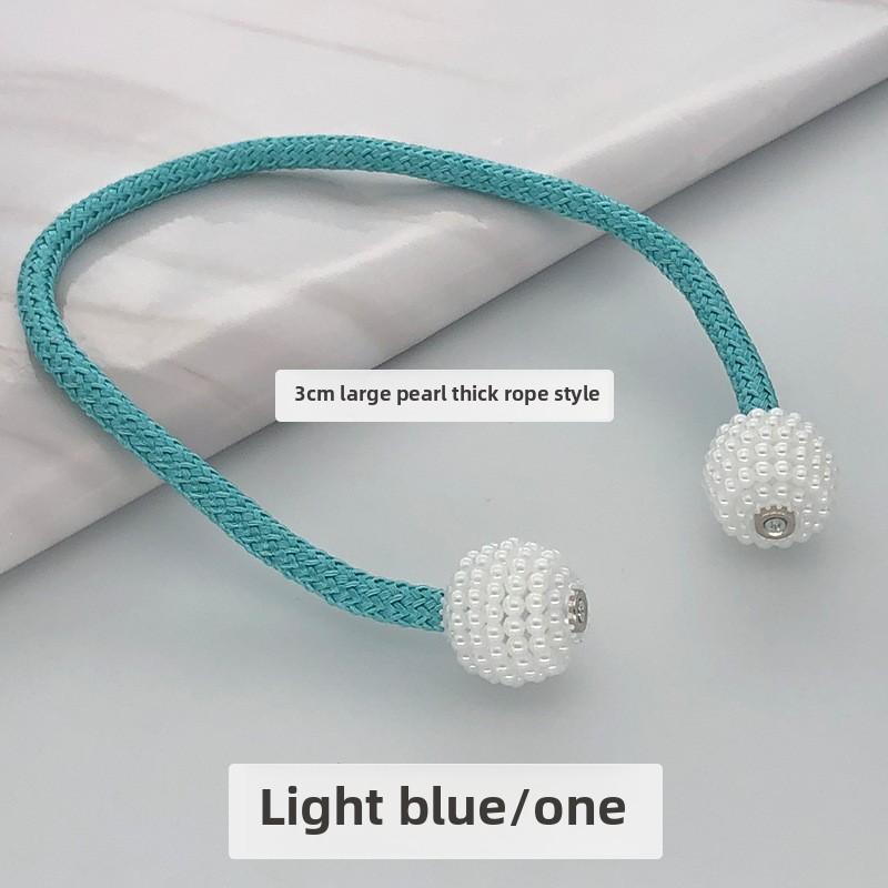 Wholesale Large Thick Rope Pearl Curtain Ties Magnetic TieSimple Tie Rope Decorations Curtain Buckles