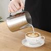 Stainless Steel Latte Art Cup with Scale, Milk Frothing Pot, Pointed Spout Coffee Utensil for Home & Commercial Use