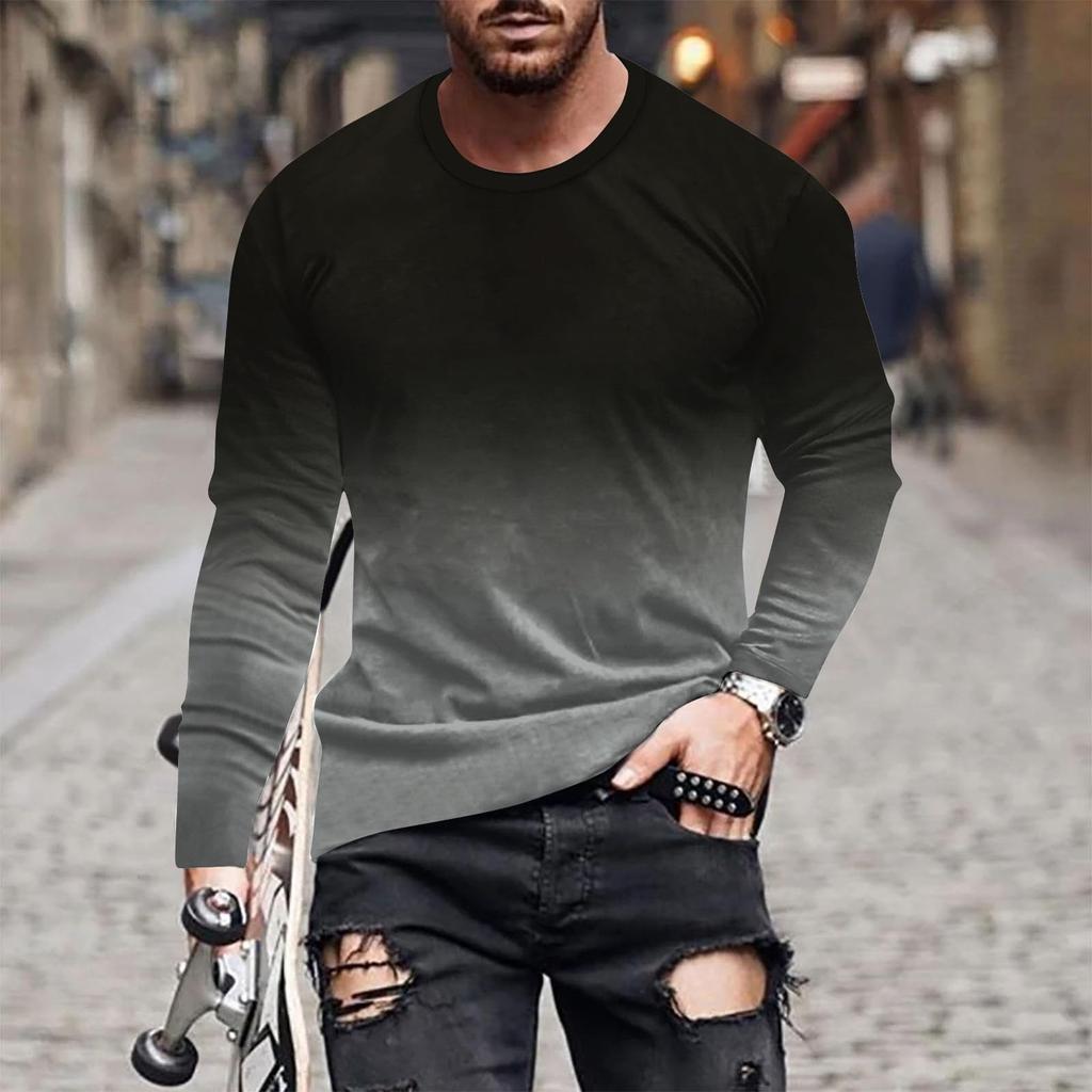 Men's T Shirt Graphic Abstract Neck Clothing Apparel Outdoor Long Sleeve Print Fashion Designer Vintage