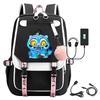 Kpop Anime Backpack Students Teens Daily Use 15-inch Laptop Compatible Oxford Fabric PU Trim 20L Capacity