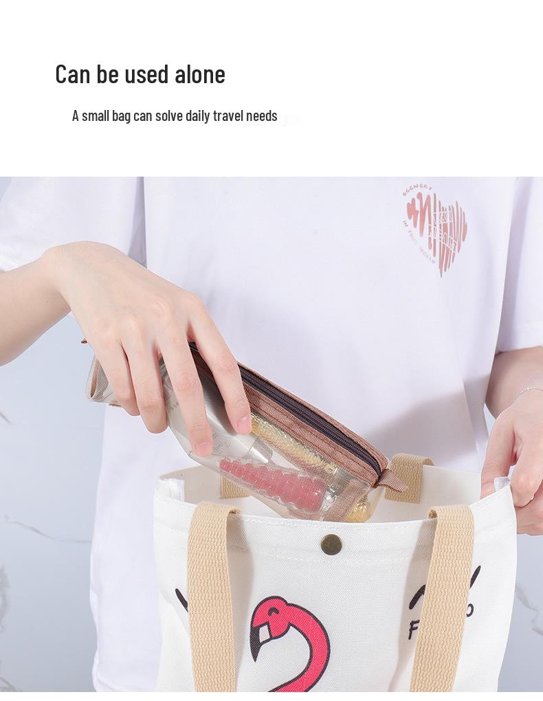 4-in-1 Detachable Makeup Bag: Multifunctional, Foldable, Minimalist Travel Cosmetic & Toiletry Organizer for Women