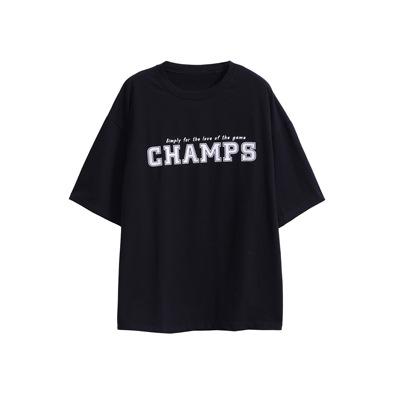 Short-sleeved Women's New Ins Hong Kong Flavor Half-sleeved Student T-shirt Women's Summer and Korean Version Loose Harajuku Bf Style White Top