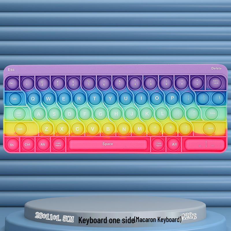 24cm Silicone Rainbow Kids' Learning Toy: Letters, Numbers, Multiplication Pop-It Fidget