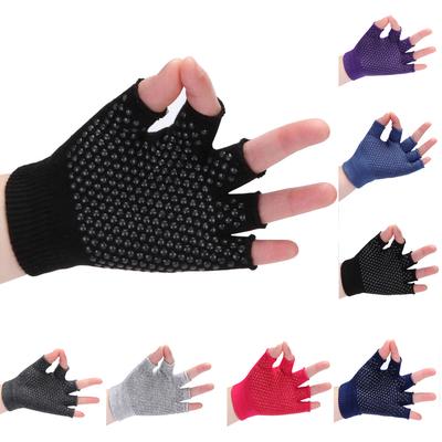 Yoga-Handschuhe, 2 Packungen rutschfeste, fingerlose Yoga-Handschuhe