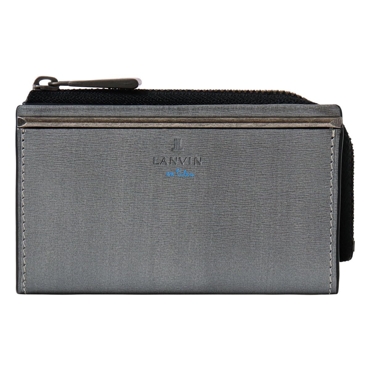 

on Key Case Coin Purse Coin Case Card Holder Card Case Multi Case 5 Rows 518611 Lenore Casual Cowhide Genuine Leather Gray [Lanvin Blue] Men s [10]