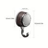 3pc Strong Vacuum Suction Cup Hooks - Suitable for Bathroom and Bedroom Organization - Firm and Stable, No Drilling Required