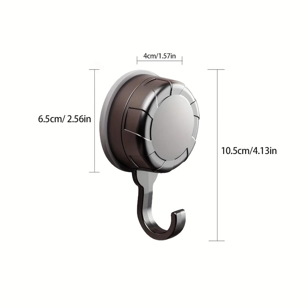 3pc Strong Vacuum Suction Cup Hooks - Suitable for Bathroom and Bedroom Organization - Firm and Stable, No Drilling Required