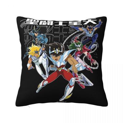 Knights Of The Zodiac Anime Kissenbezug Druck Polyester Kissenbezug Saints Seiya Dekokissenbezug Zuhause Mit Reißverschluss