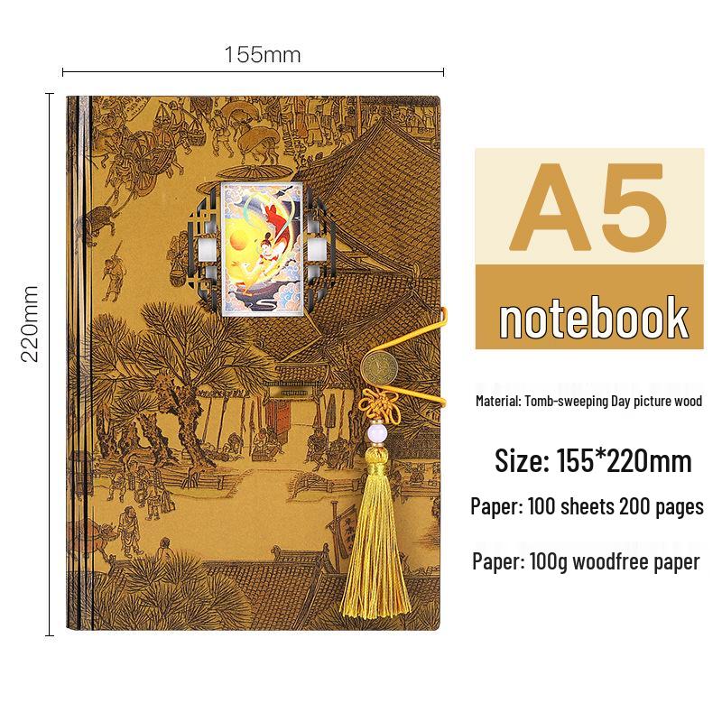 Premium Wooden Notebook Gift Set: Customizable Journal with Logo for Business Souvenir