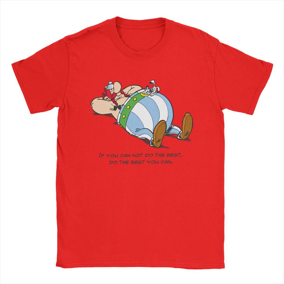 ZheXiong TEE Asterix en Obelix heren T-shirts vintage T-shirts korte mouwen ronde hals T-shirt katoen plus size tops L
