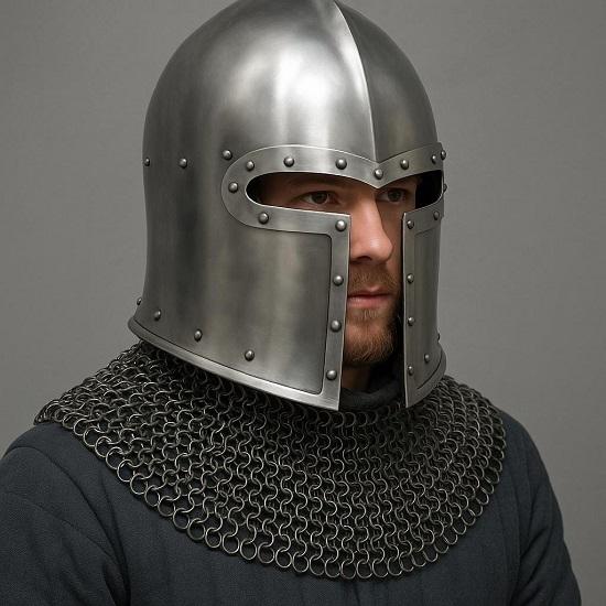 

Medieval Italian Barbuta Helmet Steel Knight Armor Handmade Combat-Ready Head Protection Cosplay Collectors Item