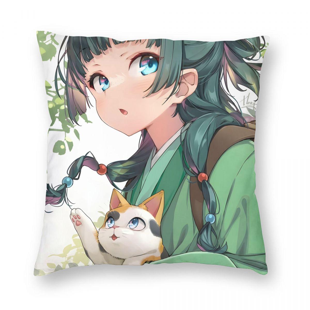 

Аниме Дневники Аптекаря Маомао Наволочка Двусторонняя Печать Полиэстер Чехол для Подушки Декор Чехол для Подушки Дом 12x12Inch