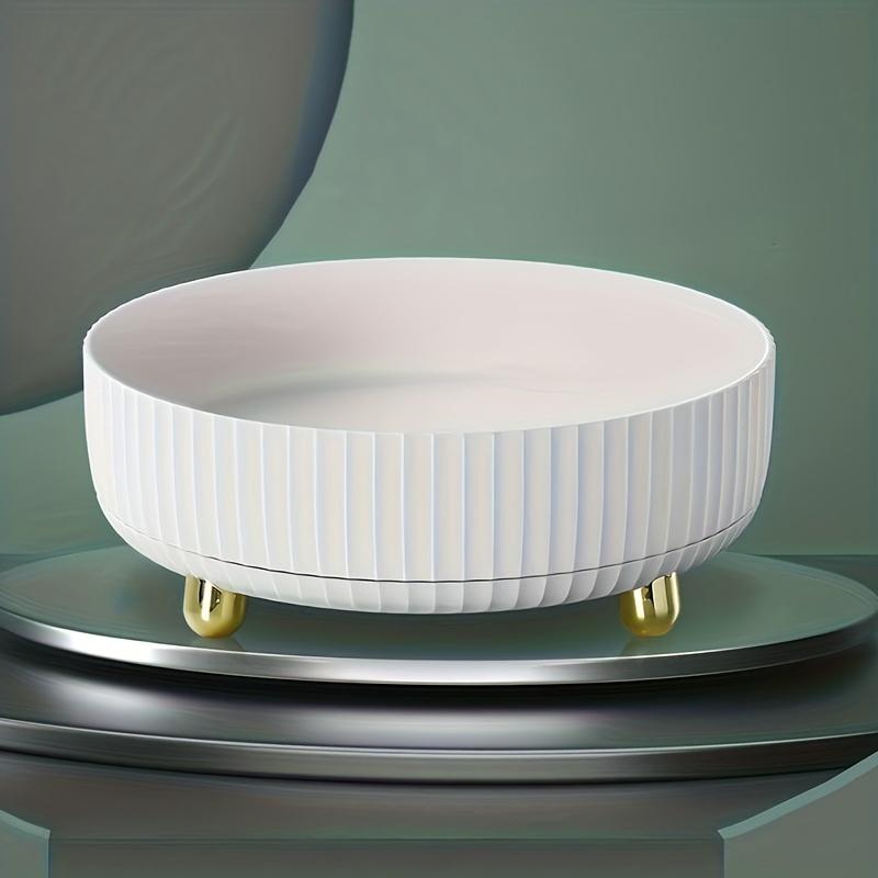 1pc 360 Degree Rotating Cosmetic Storage Box, Large Capacity Makeup Organizer, Plastic Round Skin Care Products Display Case