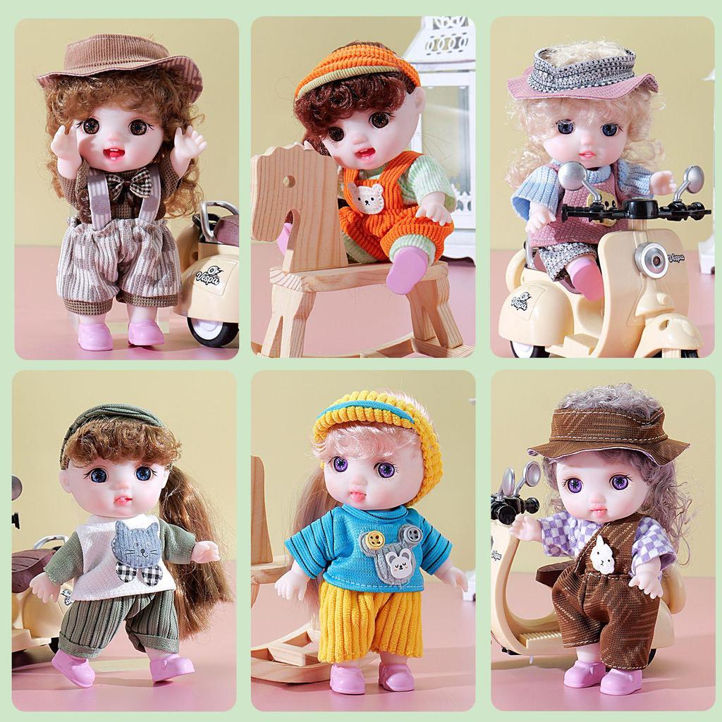 Plush Silicone 6-Inch Girl Figure Doll Ornament Birthday Gift Toy