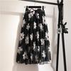 Bohemian Chiffon Half-length Dress for Spring and Summer Mid Length High Waist Fairy Floral Large Swing Skirt Beach Skirt