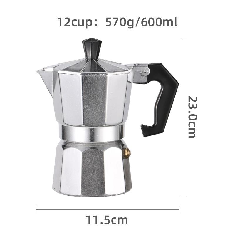 

Moka Pot Stovetop Espresso Maker 50/100/150/300/450/600ML Кавоварка з нержавіючої сталі для класичної італійської кухні для домашнього офісу