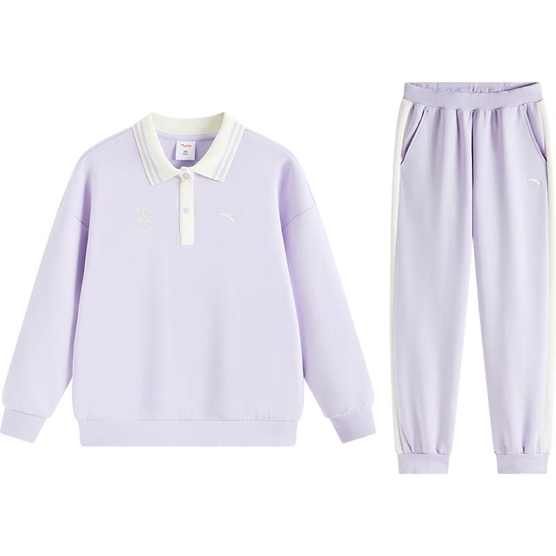 Anta Kids  Girls  2025 Knit Sportswear Two-Piece Set 170