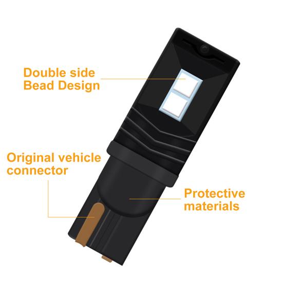 2Pcs T10 Wedge Lamp LED High Brightness Aluminium Light License Plate