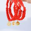 Chinese Style Red Rope Braided Cat Collar Adjustable Fortune Bell Cat Collar  For Cats Puppy