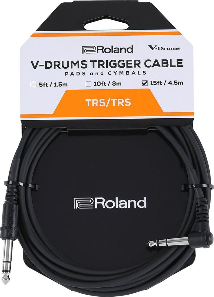 Roland Trigger Long PCS-15-TRA V-Drums Pad/Cymbal Cable, 4.5m
