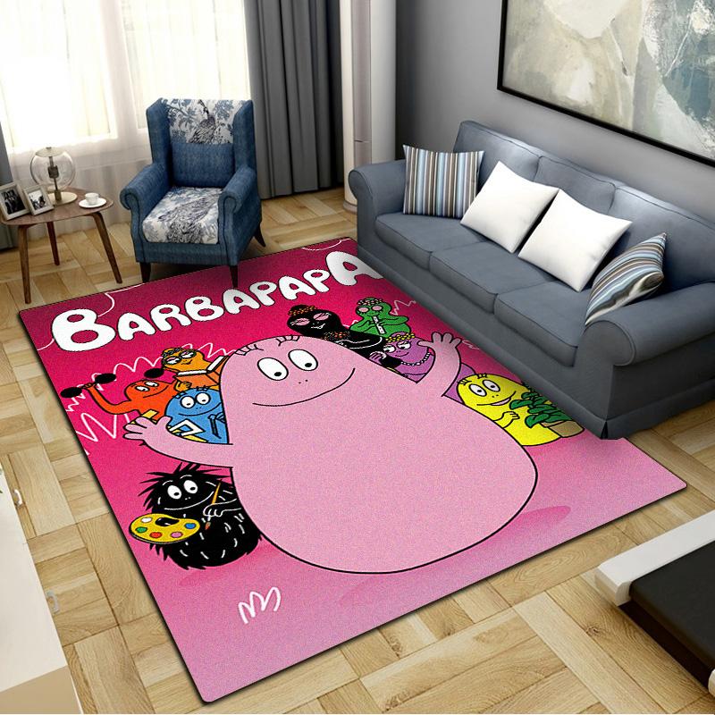 The Barbapapa family Carpet Rug for Living Room Bedroom Home Sofa Decoration,Kids play Non-slip Floor Mat
