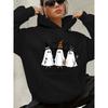 Hoodie for Women THE BOO CREW Halloween Family Matching Outfits Pastel Halloween Rainbow Ghost Print Pumpkin Graphic Sweatshirt