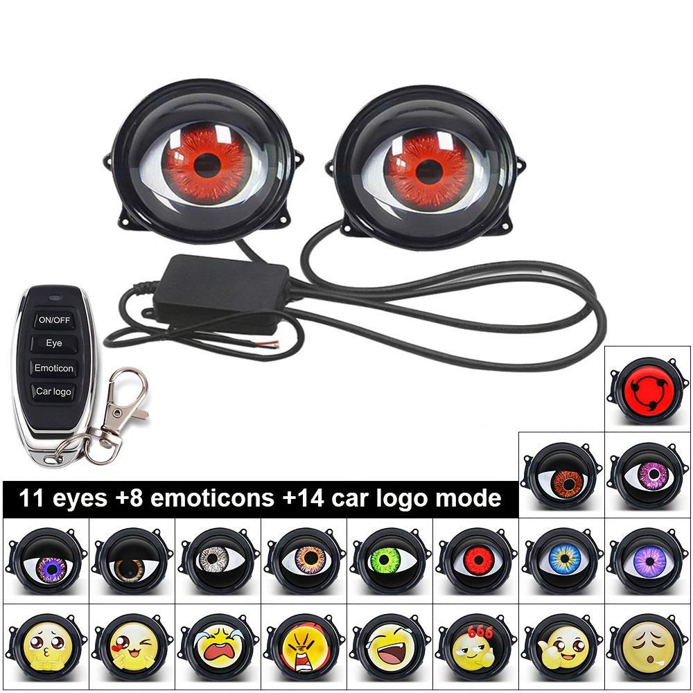 

Динамические Devil Eyes 3-дюймовые светодиодные фонари 33 модели 12-36 В Eyes комплекты для модернизации аксессуаров для автомобилей и мотоциклов 2in1