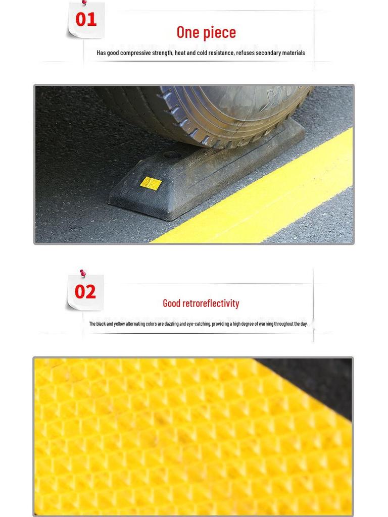 Rubber Car Wheel Chock Parking Barrier and Ground Stopper