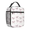 Bestselling Cute Pink Ribbon Pattern Toddler Style Insulated Tote Gym Post-Workout Office Lunch Bag