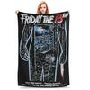 Super Soft Friday 13th Horror Movie 2024 Throw Blanket Premium Fleece Flannel Lightweight Jason Voorhees  Bed Blanket Cozy Warm