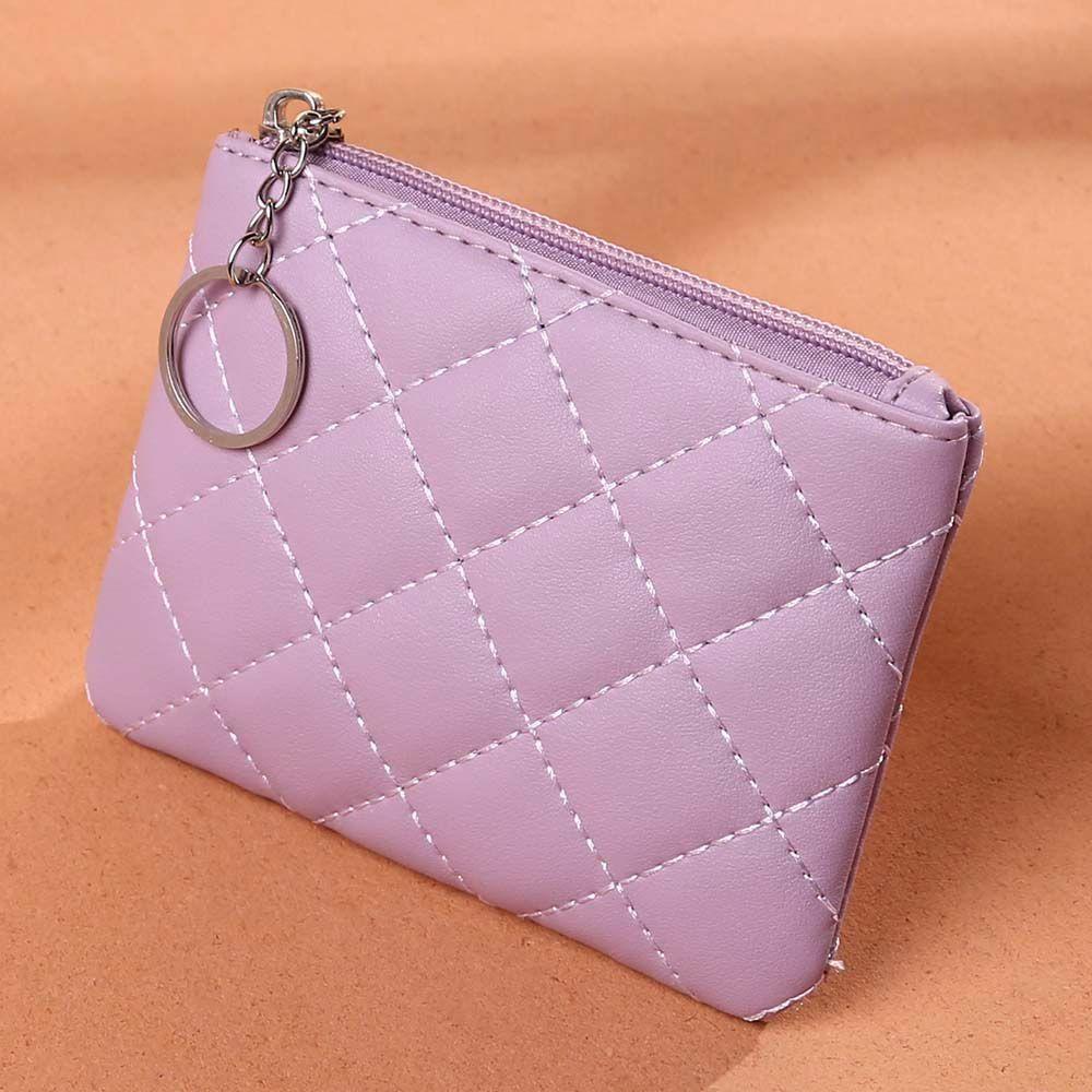 Ladies With Zipper Gift PU Leather Card Case Money clips Key Wallets Women Coin purse Mini Coin Bag