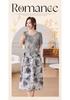 Elegant Floral Summer Dress for Middle-Aged and Elderly Women