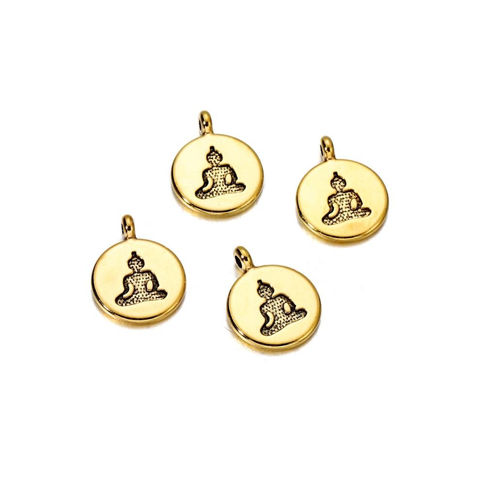 10pcs/lot Antique Chakra Charm Yoga OM Buddha Lotus Charm Pendants For Diy Jewelry Making Findings Bracelet Accessorie